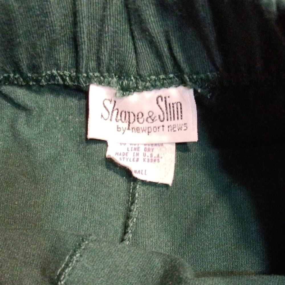 Women's Green Stretch Leggings - Picture 2 of 2